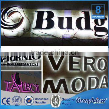 Outdoor Waterproof Matt Black Color 3D Backlit Acrylic Steel Letter Sign photo-6