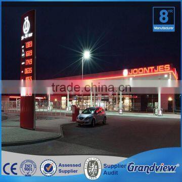 Outdoor gas station illuminated canopy fascia sign / gas station project signs