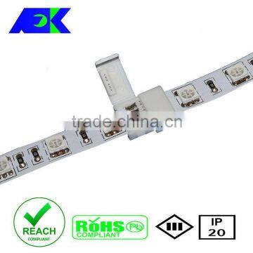 LED RGB 5050 SMD flexible battery powered led strip light Strip To cable Connectors