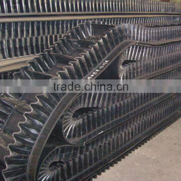 2015 large angle hot sale corrugated sidewall conveyor belt with cleat and best price, industrial conveyor belt