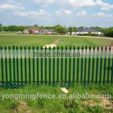 Steel PVC coated garden palisade fencing