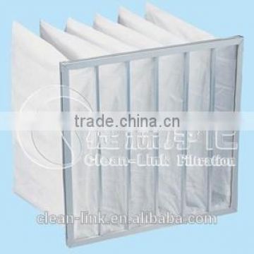 Large dust holding capacity pocket medium efficiency filter