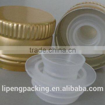 Non-drop Plastic Inserts Screw Bottle top Caps with plastic Pourer for Olive Oil