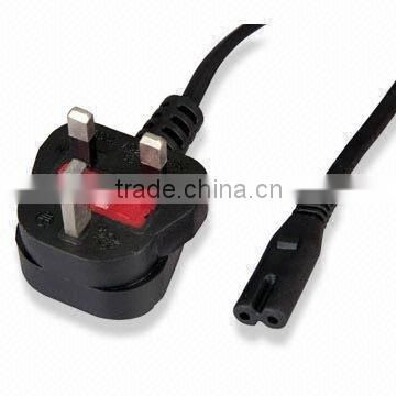 British(UK) Type Power Cable with 250V AC Voltage, Suitable for Notebook PC