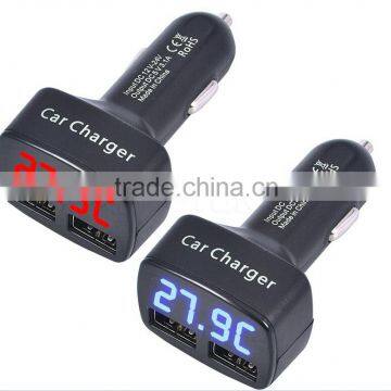 LCD Digital 3.1A Dual USB Car Charger Adapter For iPhone 5 6 6 plus For Samsung Galaxy S4 S5