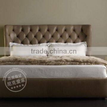 Classic and high Quality Loran Leather Double King Bed