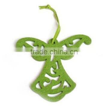 Woolen polyester felt Christmas tree hanger in shape of flower Forever felt Xmas tree hanger