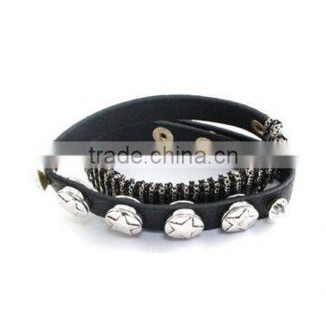 2015 PU DIY Button Chain Wrap Bracelet .Star Button photo-2