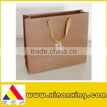 strong brown art paper bag for shopping