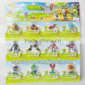 12 pcs plastic plants vs zombies toys