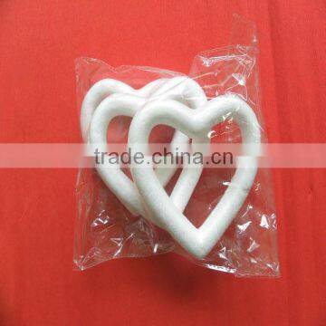 high quality White Hard Styrofoam Heart Wreath