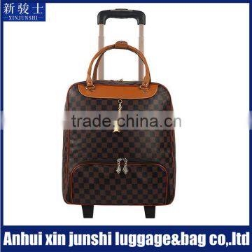 Custom Printed Packing Cube Laptop Trolley Bag Waterproof PU Travel Trolley Bag