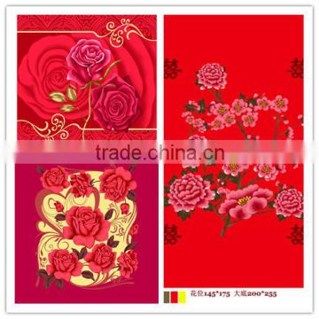 Romantic Super Soft Blanket Rose Flower Polyester Mink Blanket In China