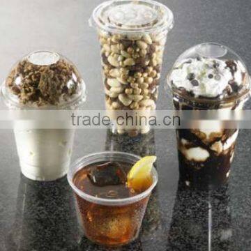 8oz PET Clear Disposable Plastic Costa Coffee Cup With Dome Lids Cold Drink Cheap Price