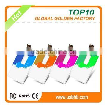 Wholesale factory price slim plastic Sticks credit card usb flash memory