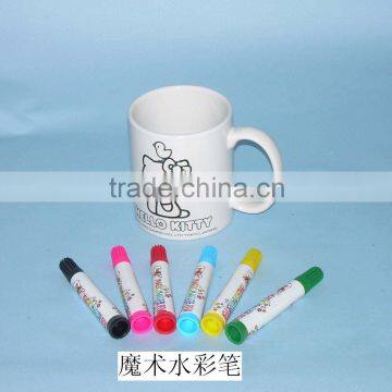 Brush Pen Set Ceramic Mug