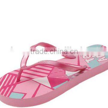 2015 crazy selling logo printed women slipper PE slipper and sandals flip flops shoes