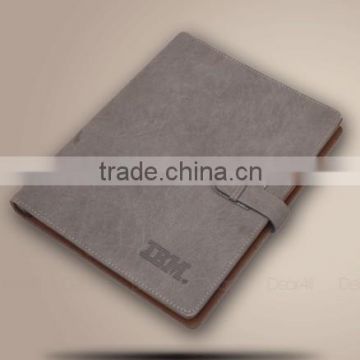 2014 wholesale promotional leather cover notebook