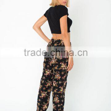 Slim Floral Print Cotton Pant and Comfortable Lounge Pants