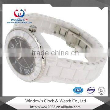 Lady White Ceramic Watch Band Luxury Watch