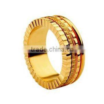 Gold Plated Jewelry Sets Wholesale Rotating Ceramic Diamond Fashion Cheap New Model Latest Wedding Ring