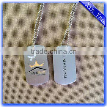 Factory custom made promotional colored silver dog tag