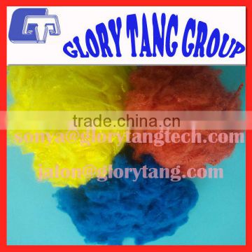 recycled AAA grade polyester fiber dyed color, dope dyed polyester staple fiber