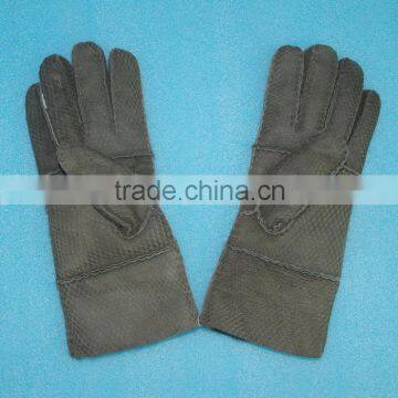 Hand Made Leather Mitten Fur Skin Double Face Fur /leather Gloves,KZ140034 photo-4