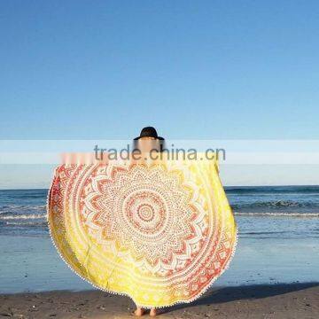 Yellow Yoga Mat Beach Throw Bohemian Roundie Hippie Mandala Round Throw Beach Roundie Tapestry Mandala Round Roundie