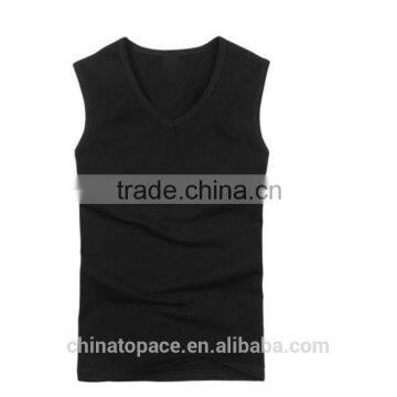 Wholesale Custom Mens Fittness Sleeveless Basic Ribbed Cotton Spandex Racer Back Tank Top