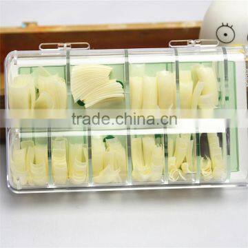 Artificial Fingernails Curved Form Nail Tips / Nail Art Tips with 10 different sizes