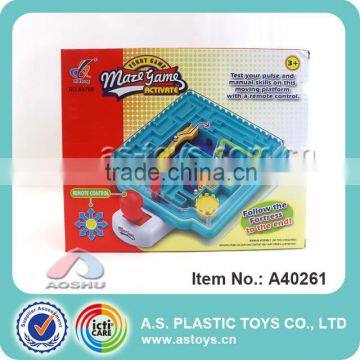 Plastic balance board maze game