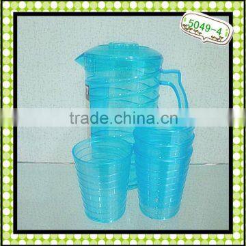 big PS Tea pot with Cups Saucer set , plastic pot with cup