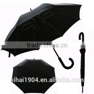 Advertising logo printing yellow fiberglass frame windproof storm umbrella