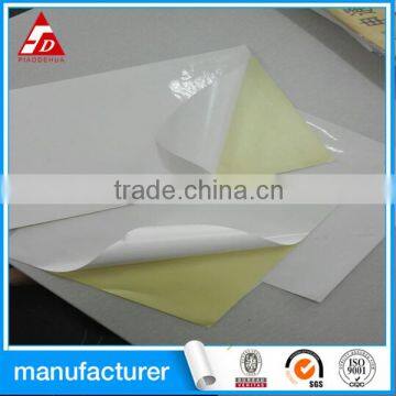 ISO9001 custom self adhesive high glossy sticker paper with cold melt glue