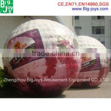 Best seller printed grape inflatable human sized hamster ball for sale adult/ kids hamster ball