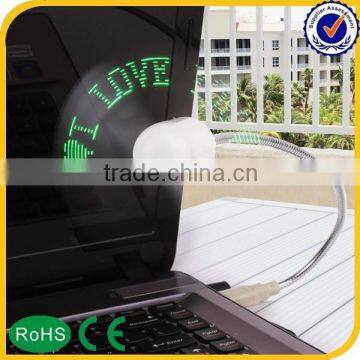 New product mini flashing usb programmable led fan