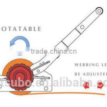 1" Light Duty 4.8M Retractable Webbing Strap Tie Down Ratchet Strap photo-2