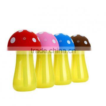 Portable usb ultrasonic cool mist mushroom led lamp humidifier