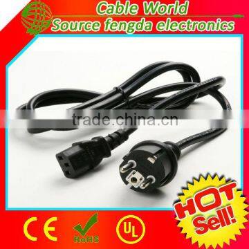 Hot Sell! Europe Power cord CEE7/7 to IEC C13 VDE approved