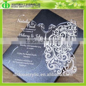 DDI-C016 Trade Assurance Modern Laser Cut Wedding Invitation Card