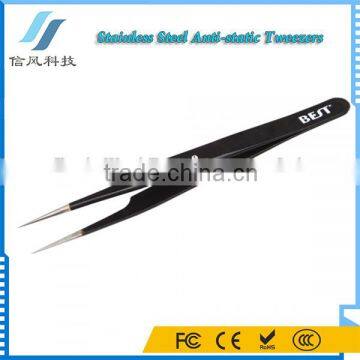 BST-EDS-9 High-grade Anti-static Stainless Steel Long Tweezers for Eyelash Extension