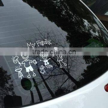 for funny import cartoon car sticker family