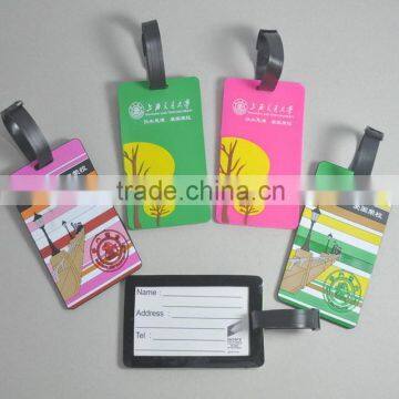 souvenir promotional high quality customized soft pvc luggage bag tag