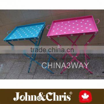 Metal colourful folding tray table