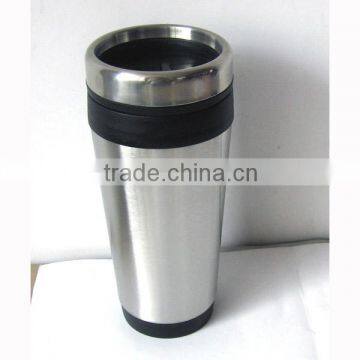 400ml Double Wall Stainless Steel Plastic Travel Mug