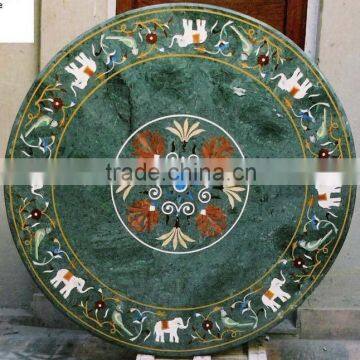 Green Marble Inlay Table Top