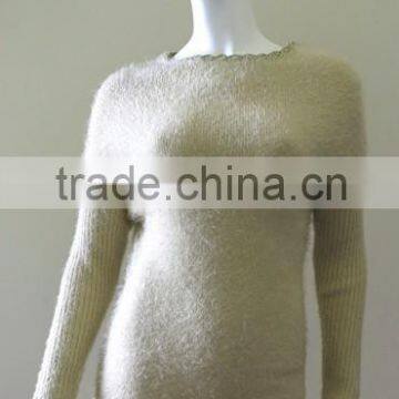 Women's Knitted Pullover Inn Father Yarn With Handmade Crochet
