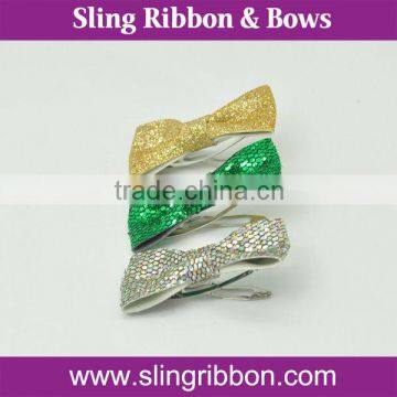 Wholesale Fashion Colorful Sparkle Bow with Snap Clips