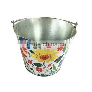 Promotional Tin Ice Bucket, Customized metal ice buckets, Galvanized iron ice bucket